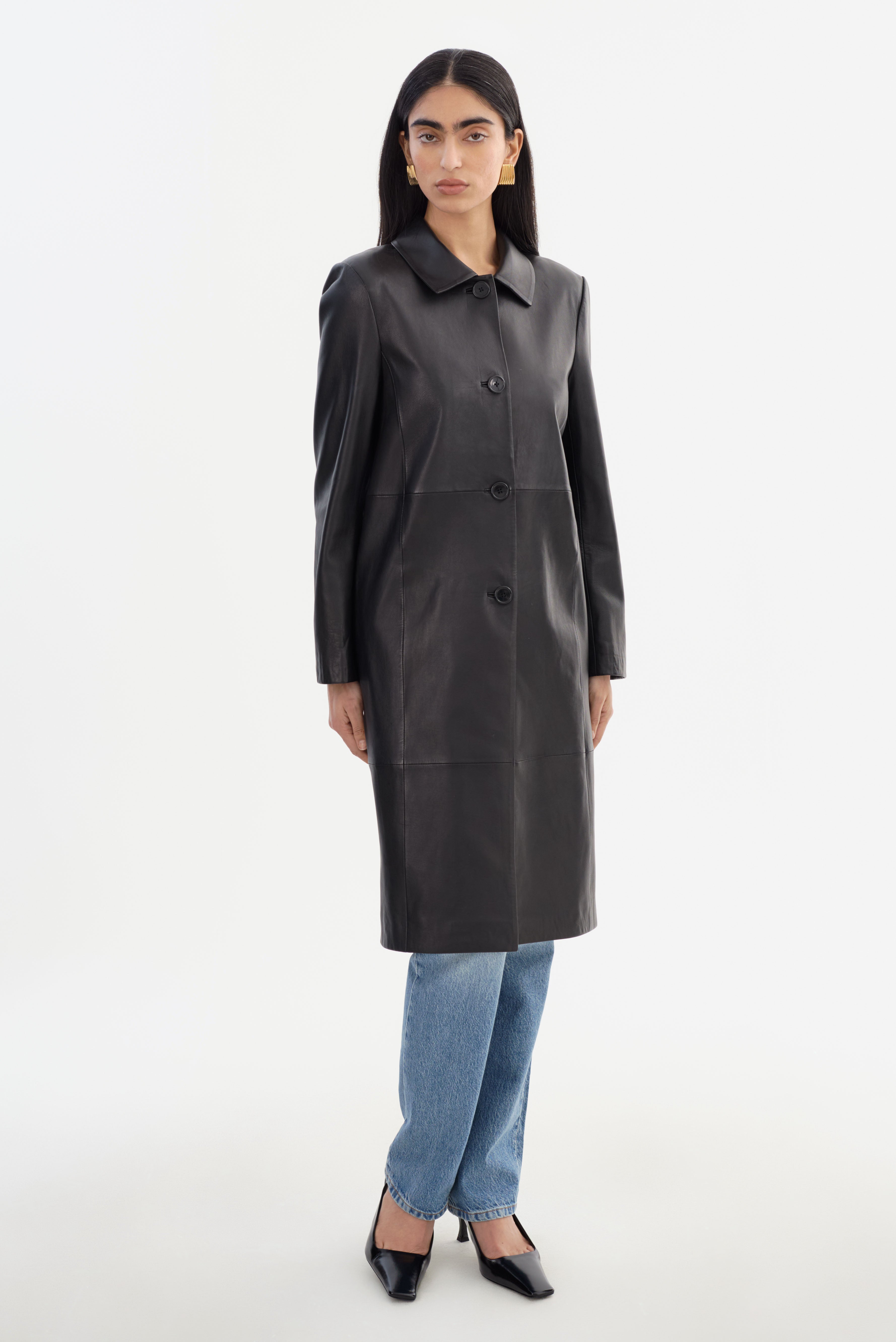 BELEN | Manteau long en cuir