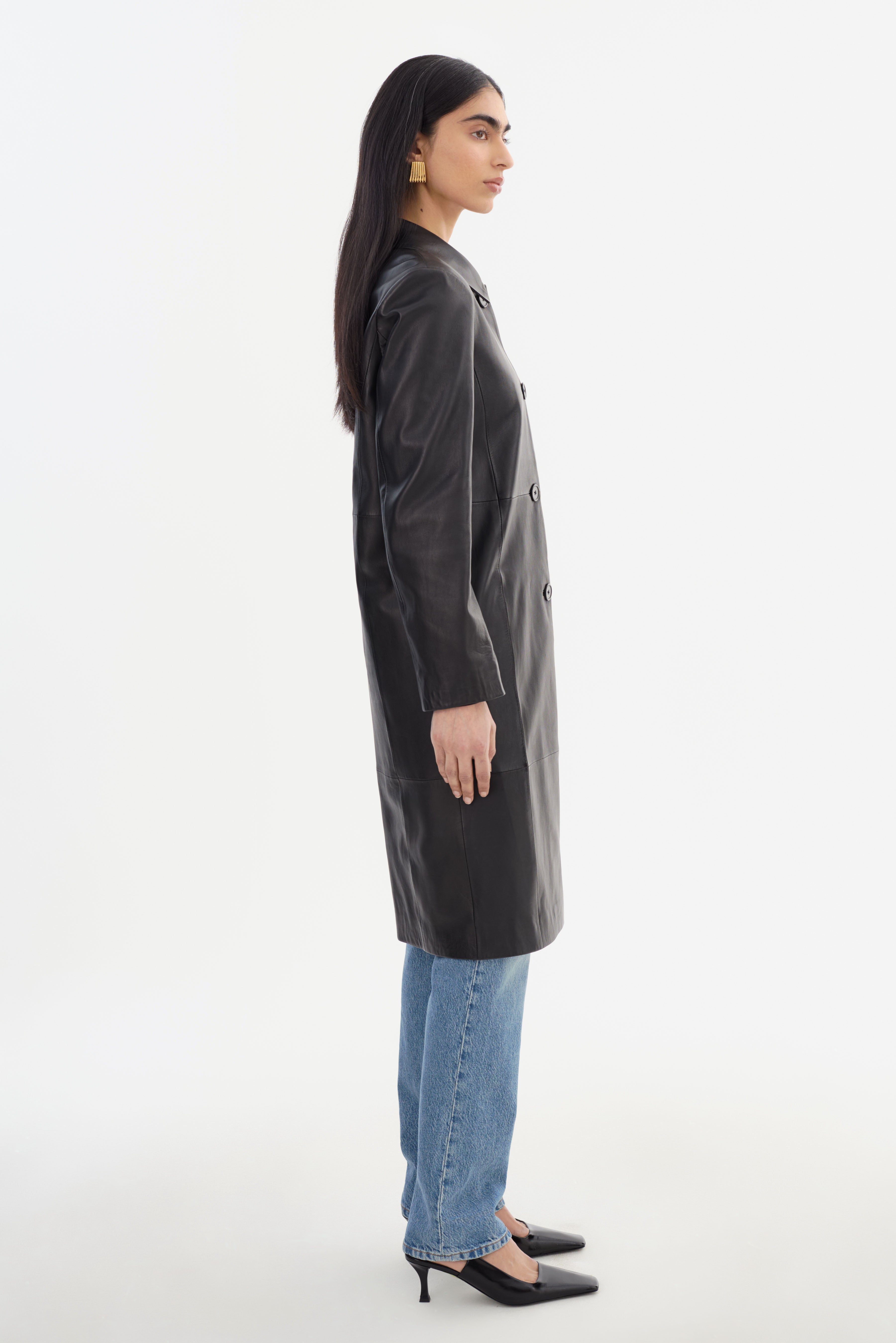 BELEN | Manteau long en cuir
