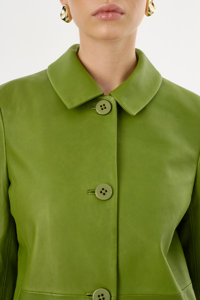 BELEN | Longline Leather Coat