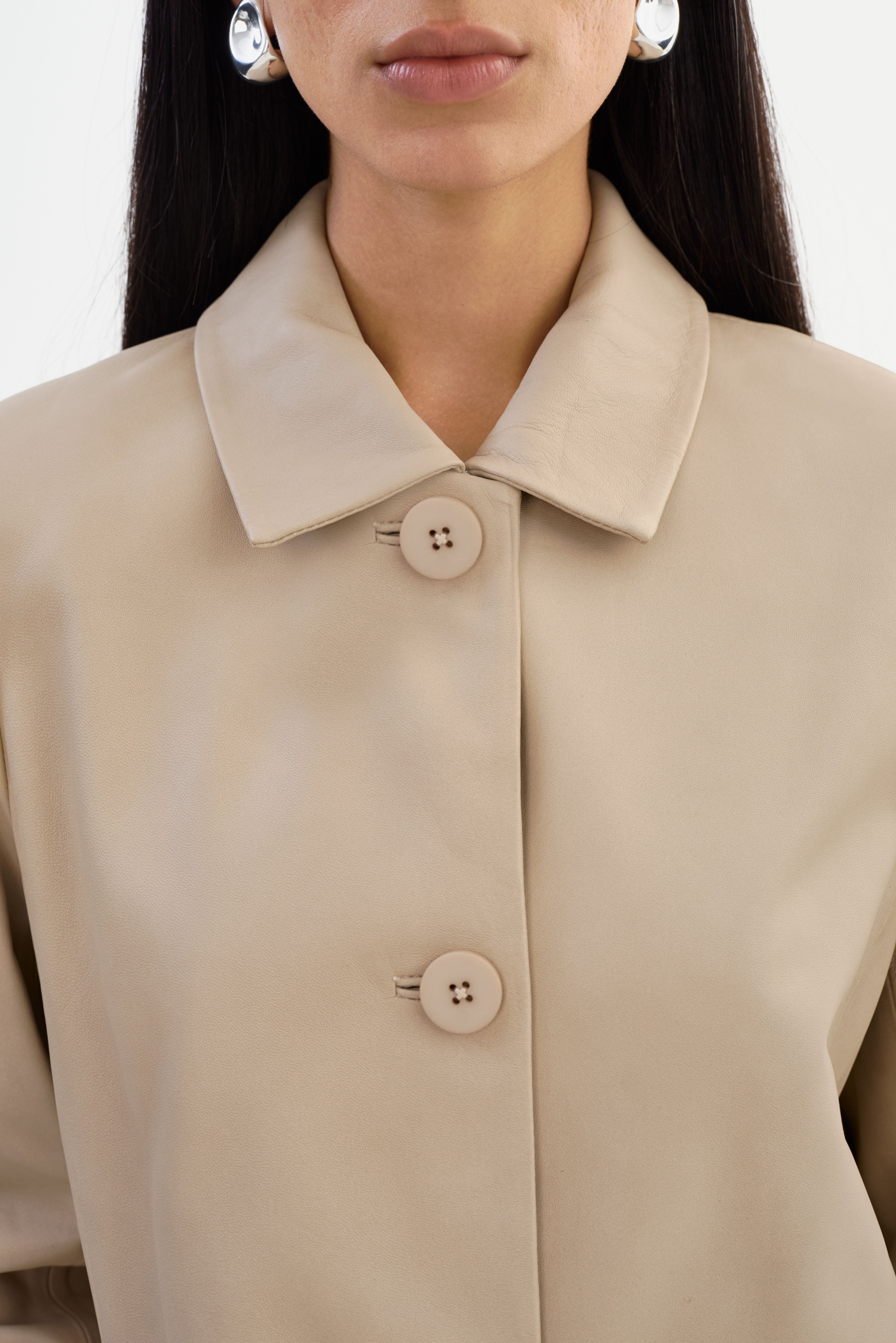 BELEN | Manteau long en cuir