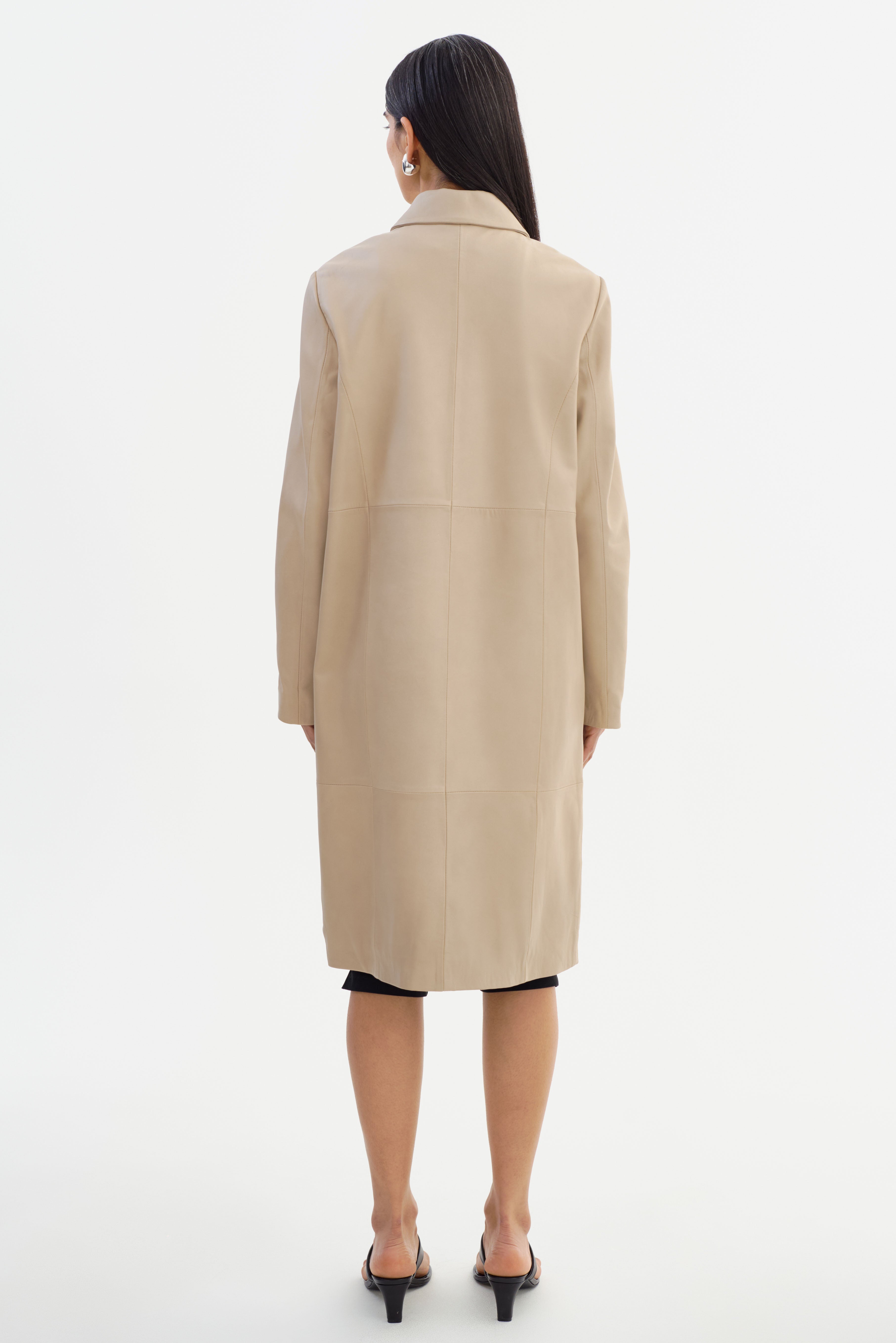 BELEN | Manteau long en cuir