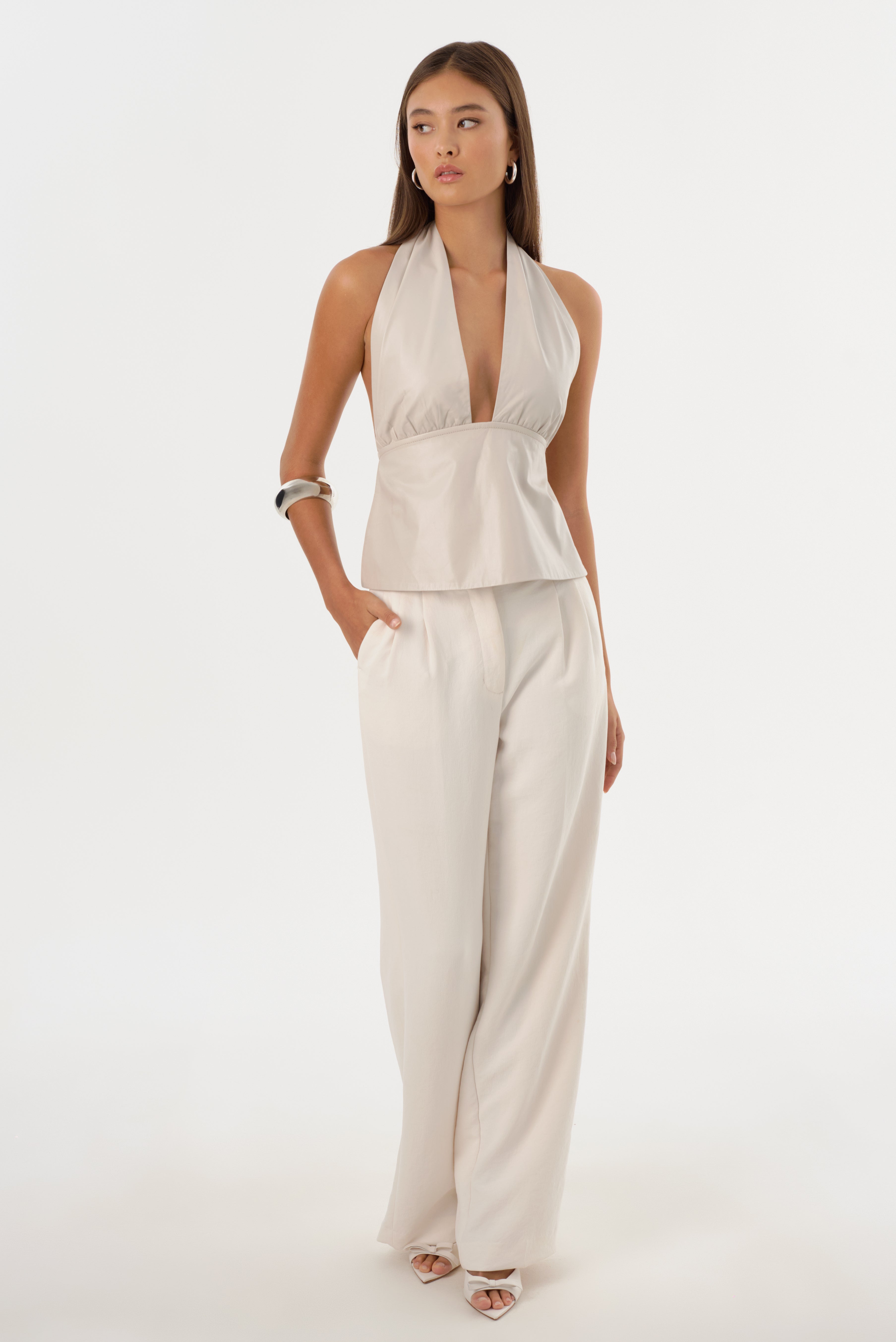 BETHANY | Leather Halter Top
