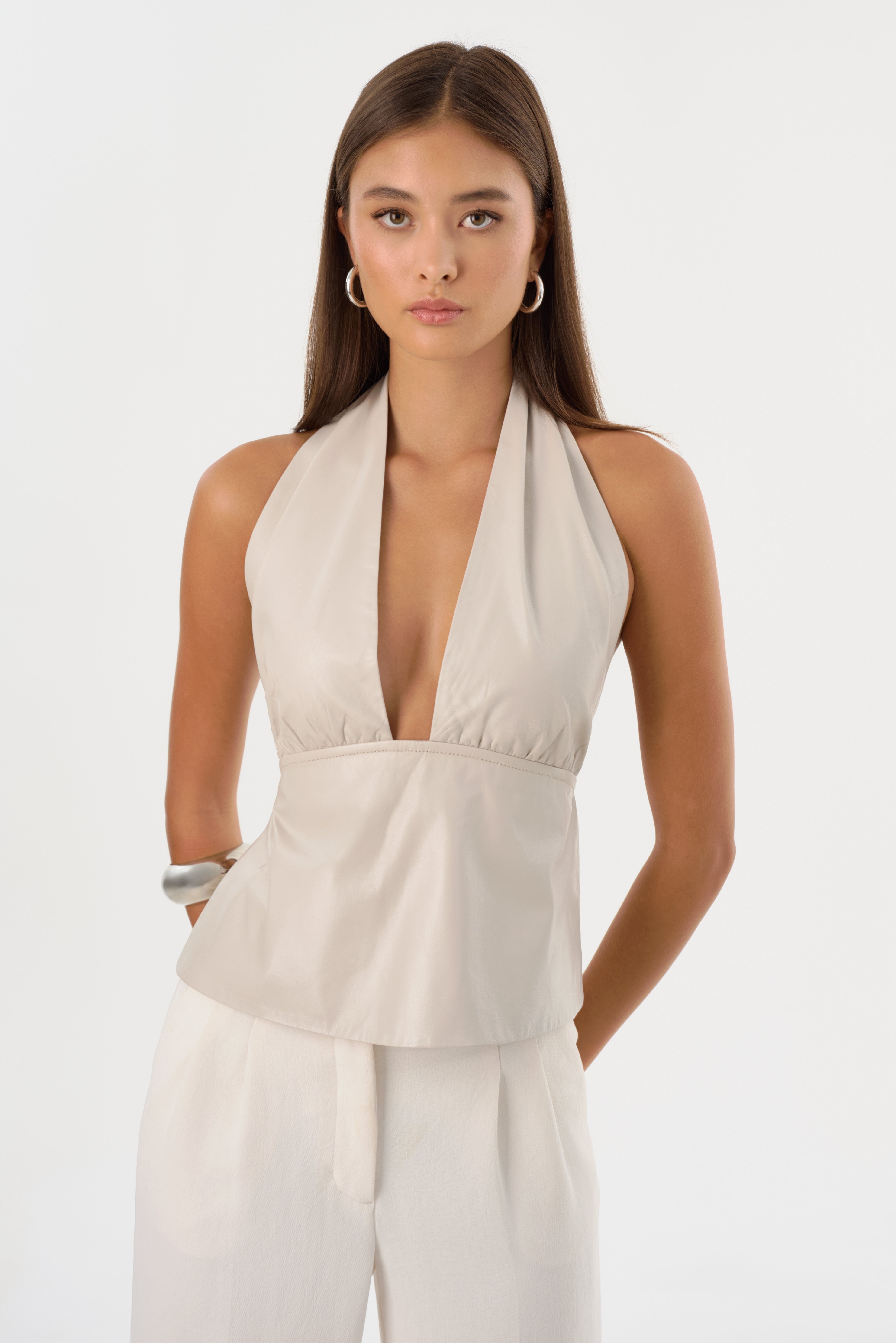 BETHANY | Leather Halter Top