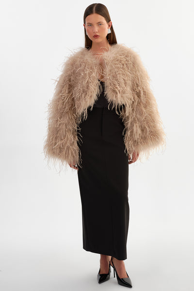 BILLA | Cropped Feather Shrug