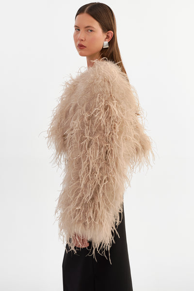 BILLA | Cropped Feather Shrug