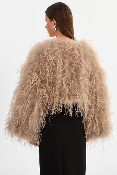 BILLA | Cropped Feather Shrug