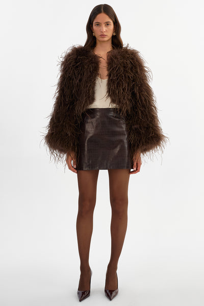 BILLA | Cropped Feather Shrug