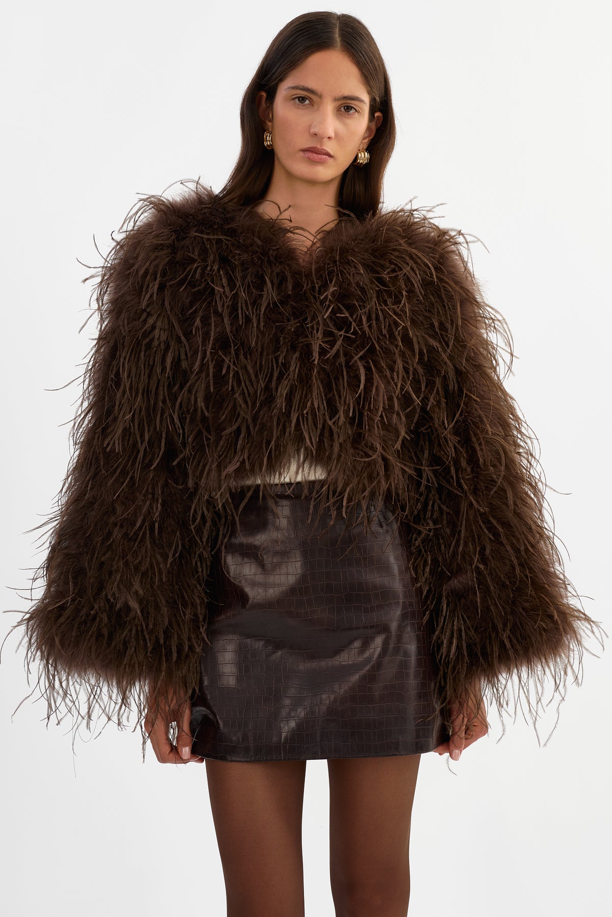 BILLA | Cropped Feather Shrug
