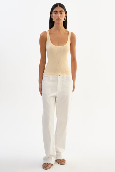 BISTA | Shimmery Rib Knit Tank Top