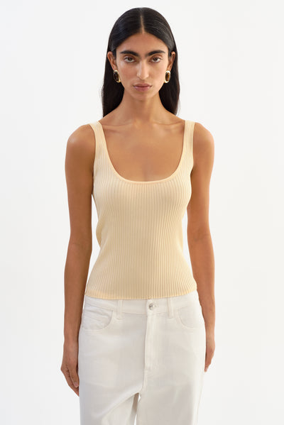 BISTA | Shimmery Rib Knit Tank Top