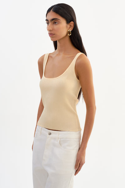 BISTA | Shimmery Rib Knit Tank Top