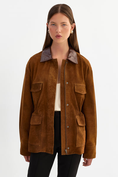 BRANKA | Oversized Suede Barn Jacket