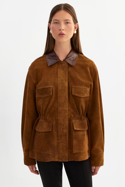 BRANKA | Oversized Suede Barn Jacket