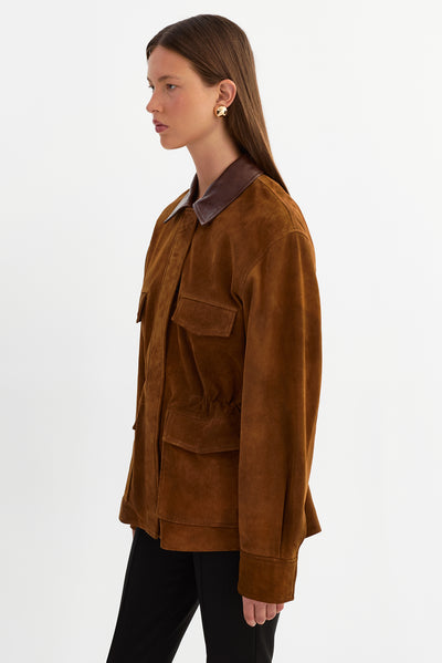 BRANKA | Oversized Suede Barn Jacket