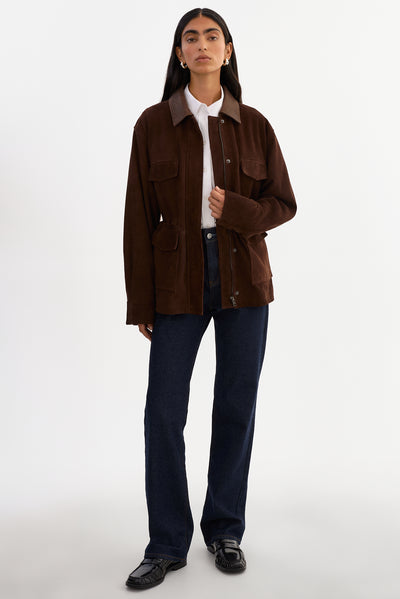 BRANKA | Oversized Suede Barn Jacket
