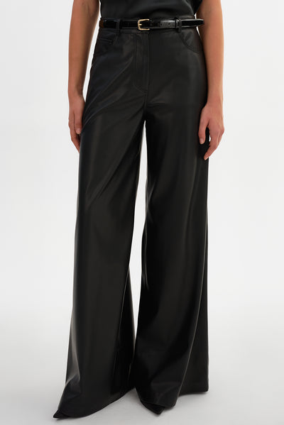 BREEN | Wide Leg Faux Leather Pants