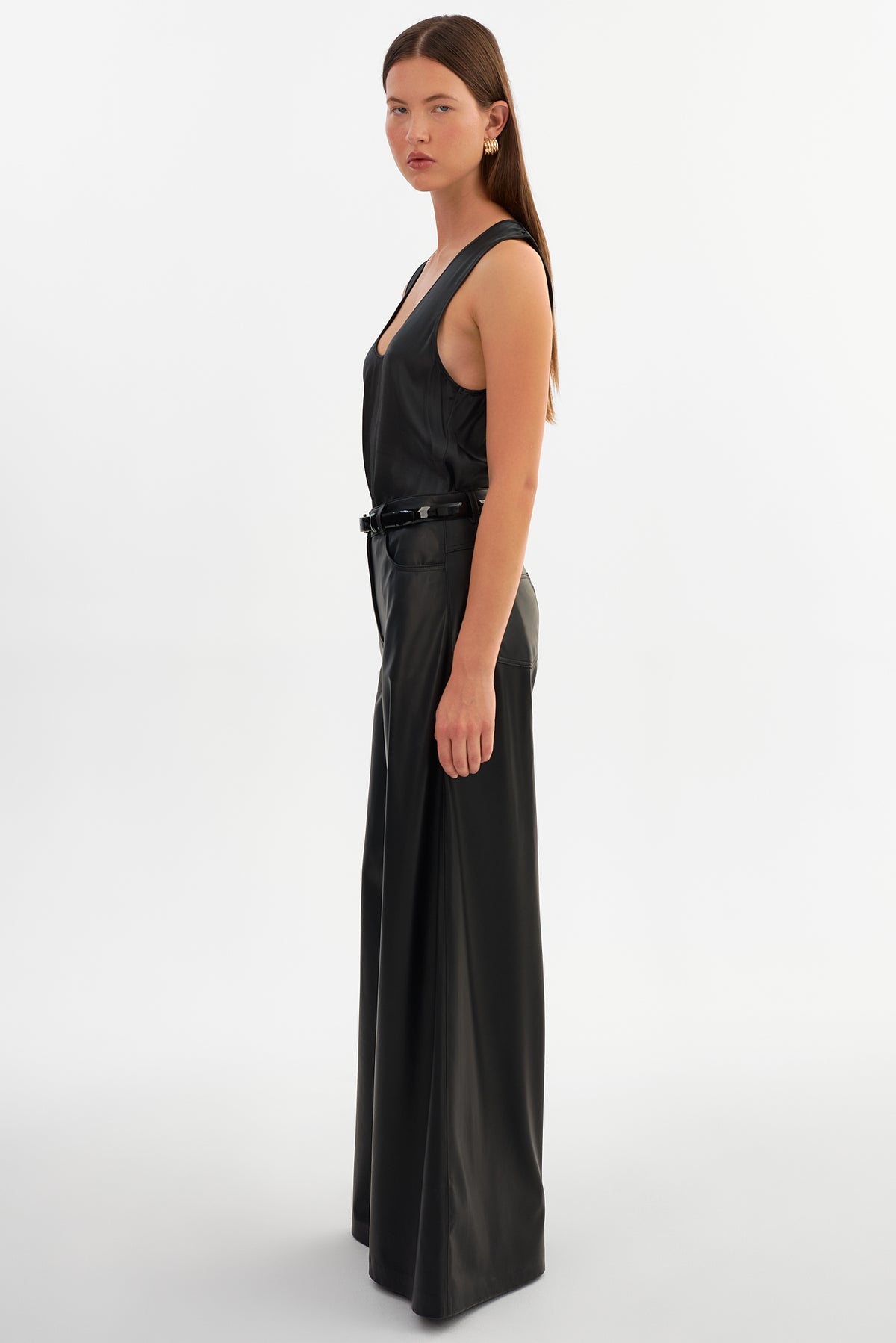 BREEN | Wide Leg Faux Leather Pants