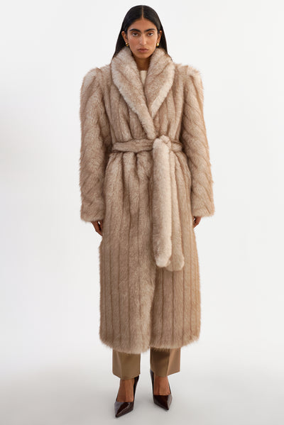 BRIGITTE | Long Faux Fur Coat