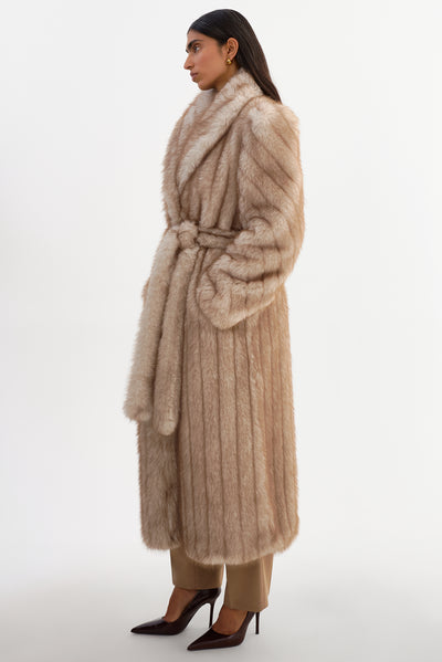 BRIGITTE | Long Faux Fur Coat