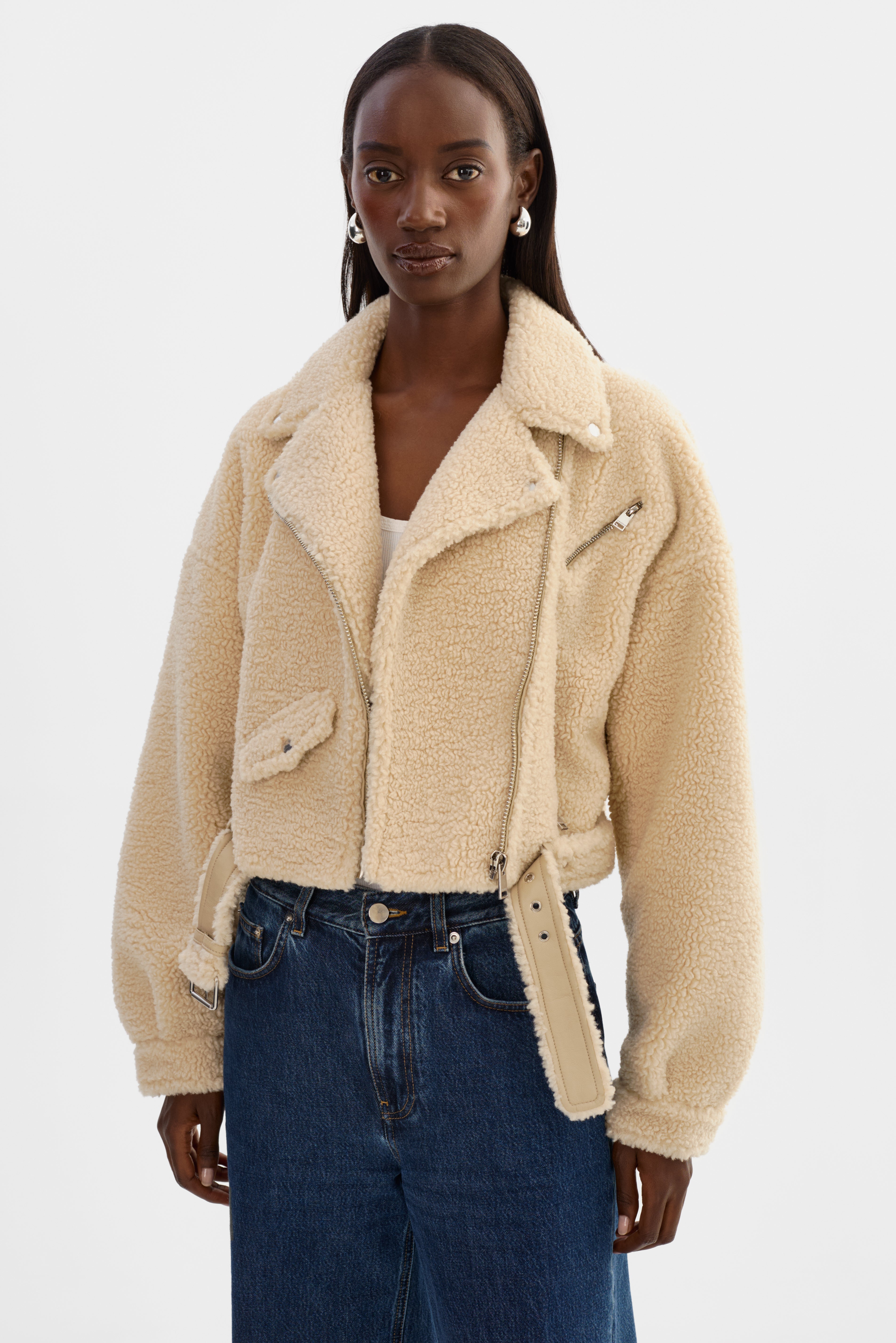 BRINA | Sherpa Biker Jacket