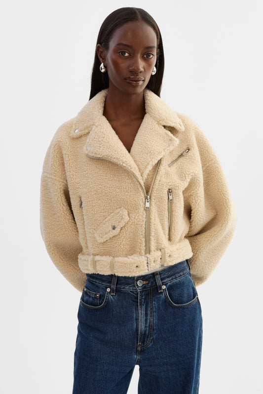 BRINA | Sherpa Biker Jacket