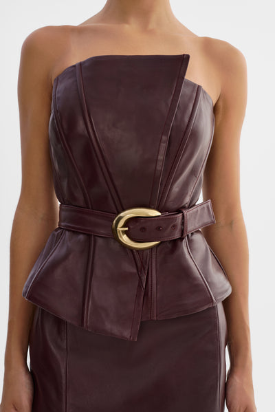CALA | Belted Leather Bustier
