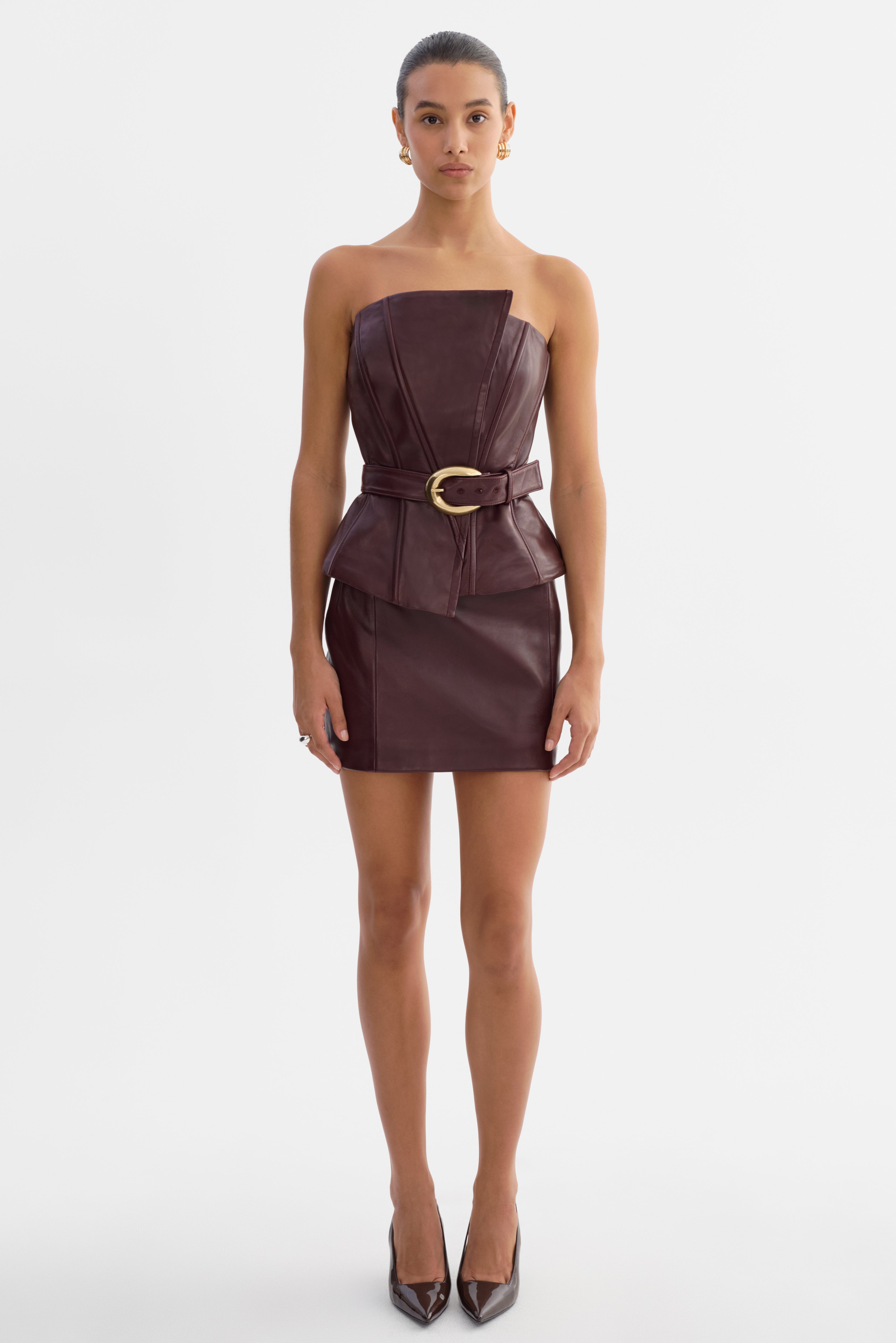 CALA | Belted Leather Bustier