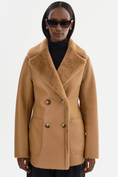 CAMILLE | Faux Shearling Reversible Coat