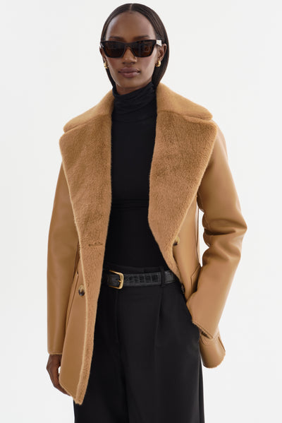 CAMILLE | Faux Shearling Reversible Coat