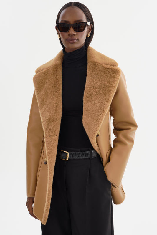 CAMILLE | Faux Shearling Reversible Coat