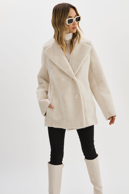 CAMILLE | Manteau réversible en fausse peau de mouton