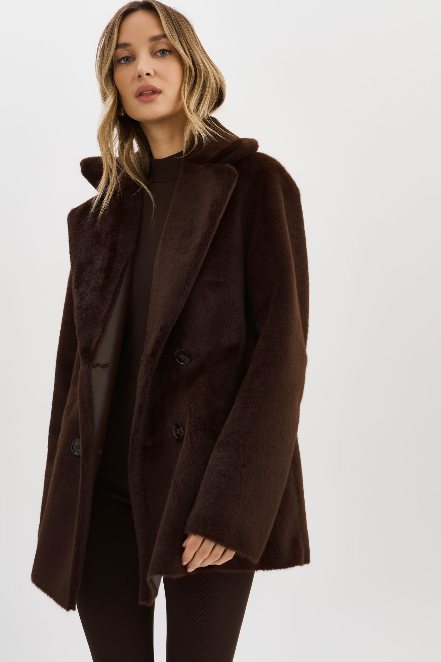 CAMILLE | Faux Shearling Reversible Coat – LAMARQUE