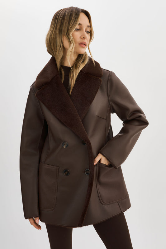 CAMILLE | Faux Shearling Reversible Coat