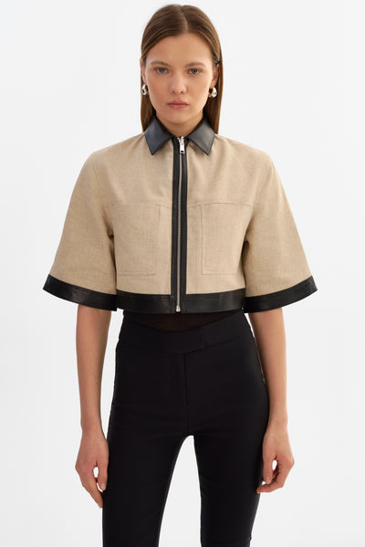 CAPRICE | Short Sleeve Linen Jacket