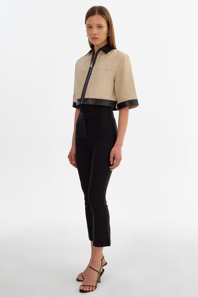 CAPRICE | Short Sleeve Linen Jacket