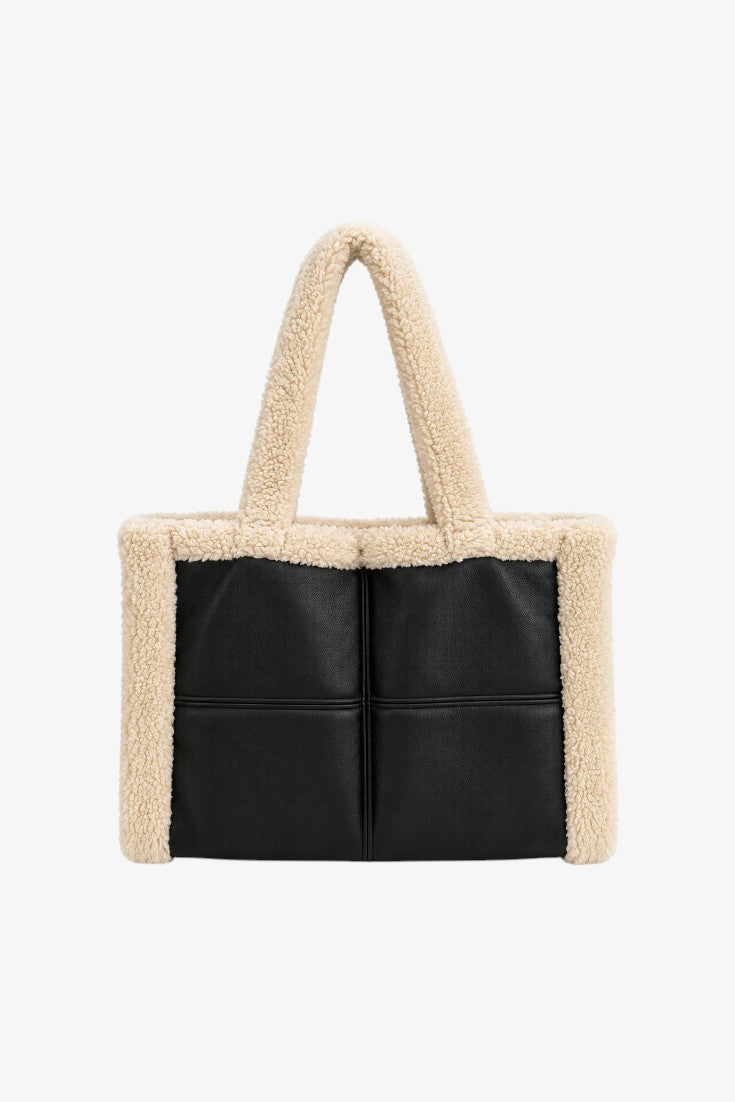 CARYS | Cabas en similicuir et sherpa