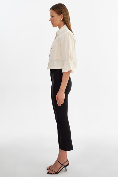 CAROLINA D | Ruffle Sleeve Denim Jacket