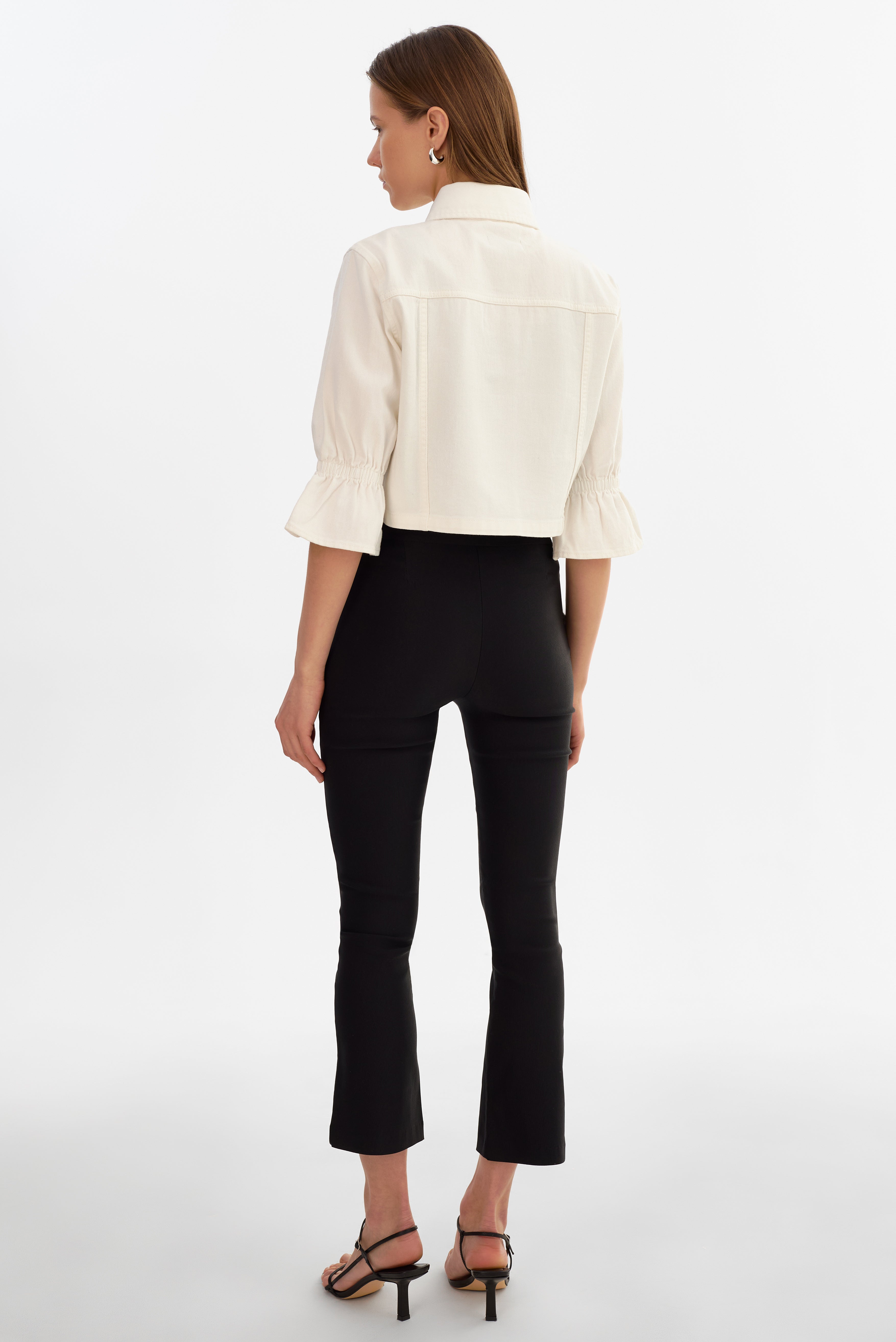 CAROLINA D | Veste en jean à manches à volants