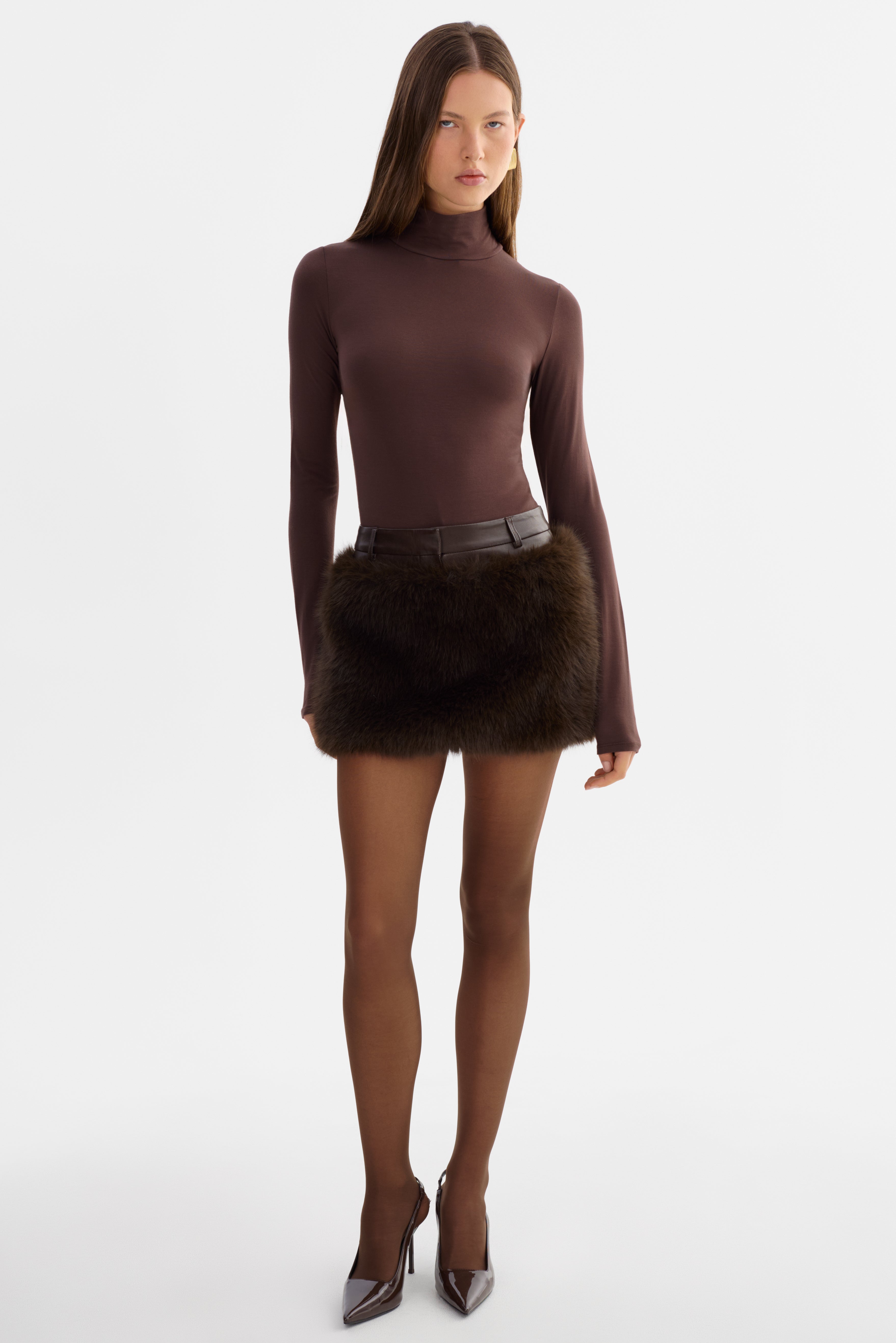 CARRIE | Faux Fur Skort