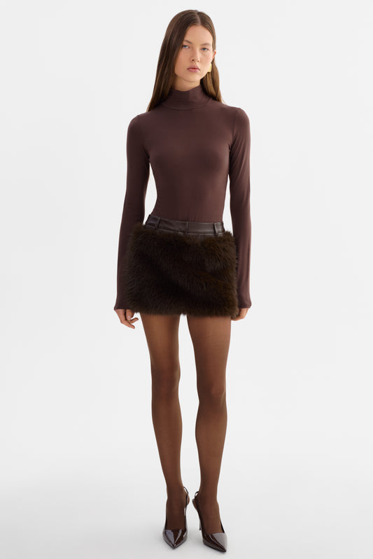 CARRIE | Faux Fur Skort