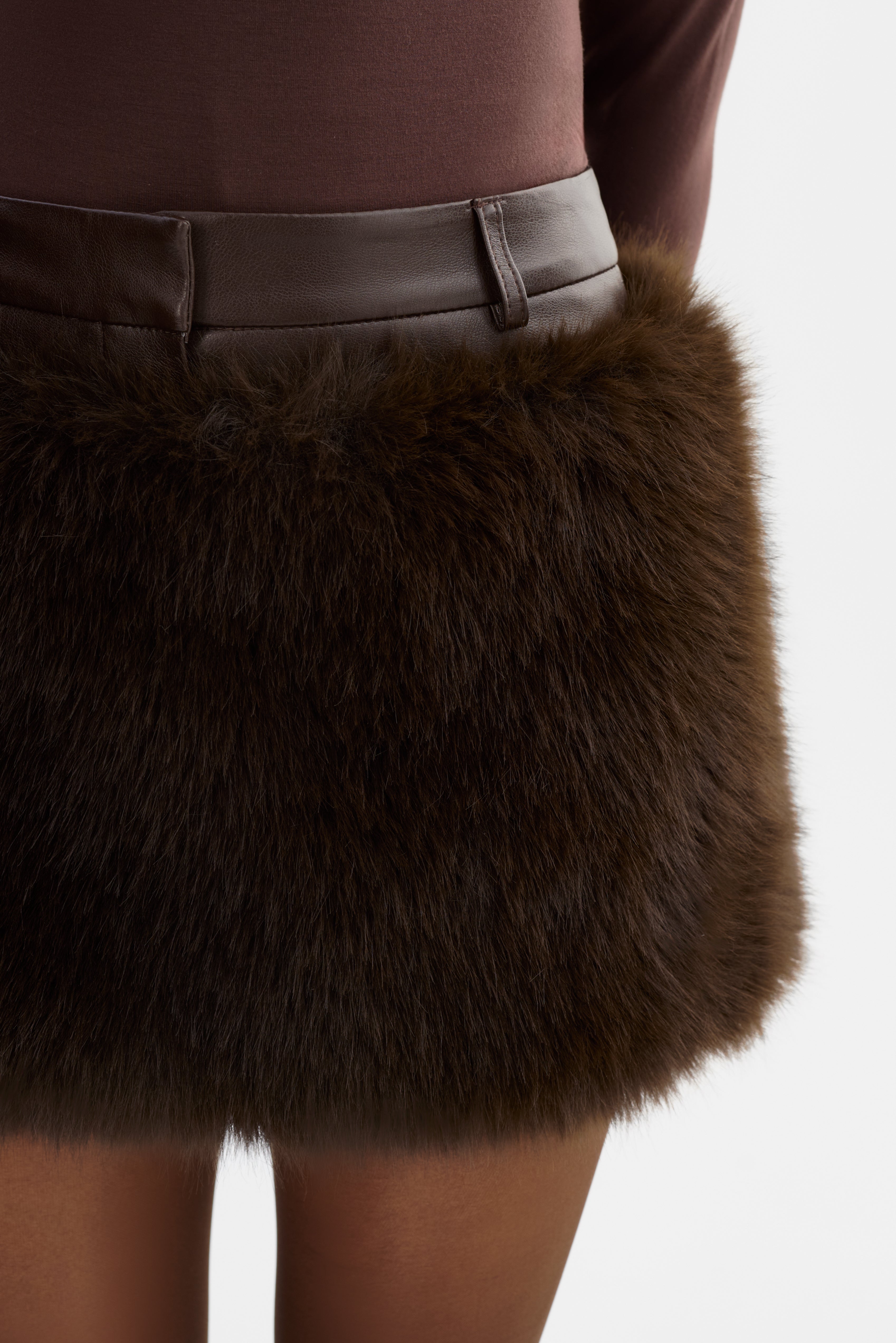 CARRIE | Faux Fur Skort