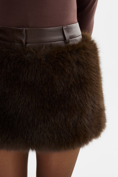 CARRIE | Faux Fur Skort