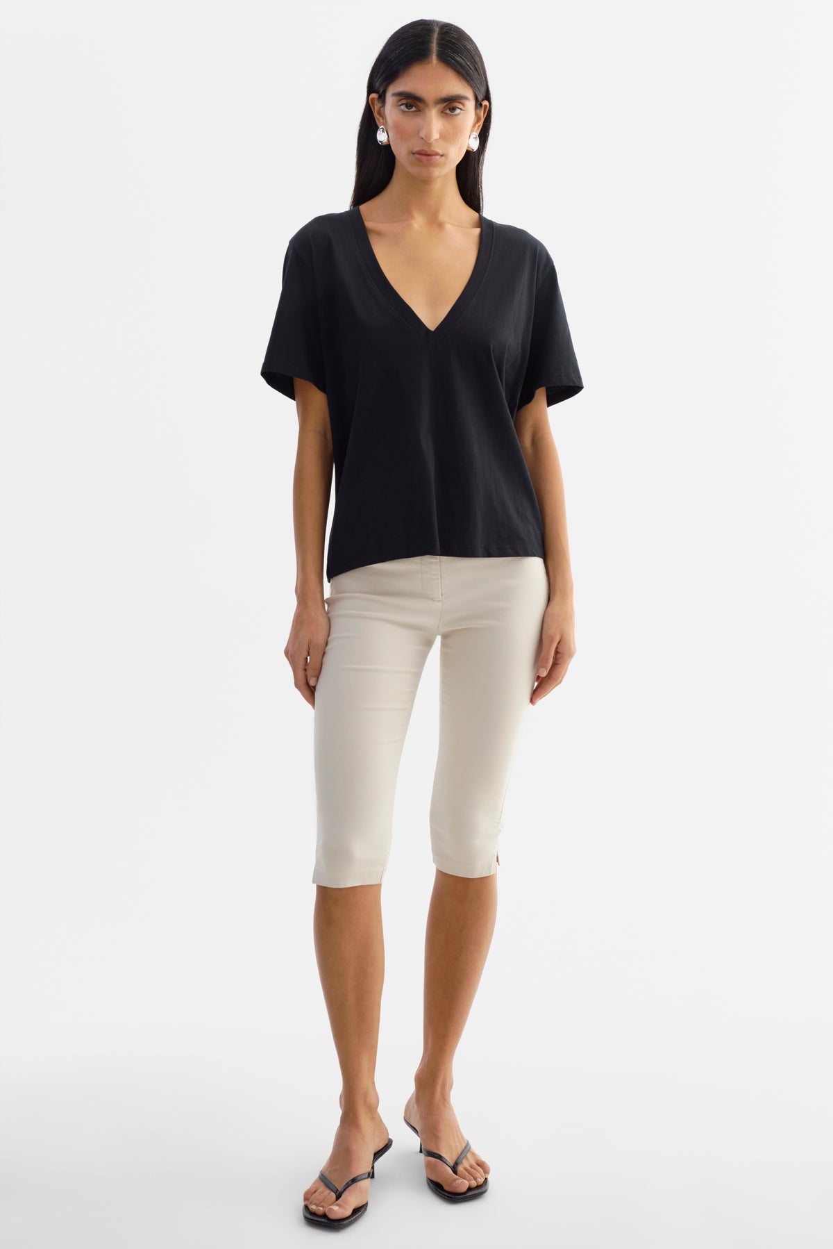 CECILIA Deep V neck Tee