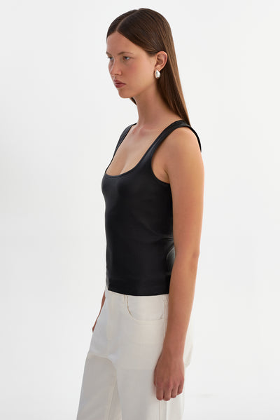 CESIA | Stretch Leather Tank Top