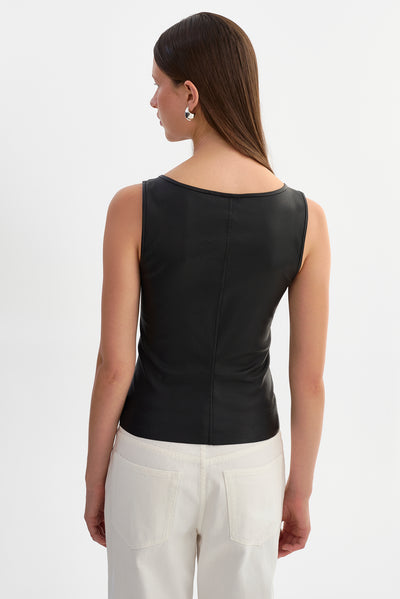 CESIA | Stretch Leather Tank Top