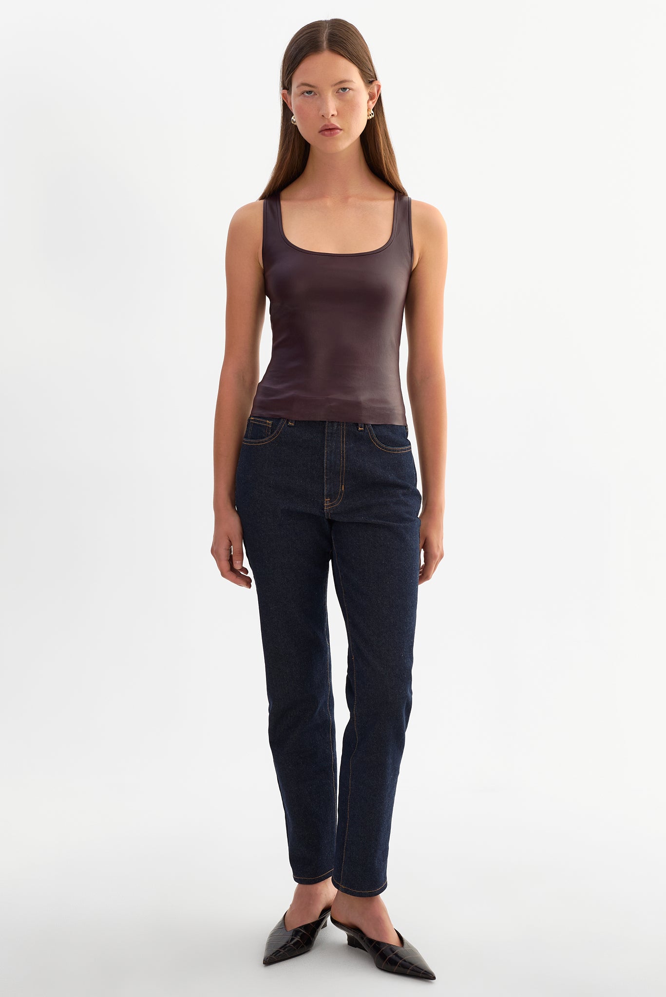 CESIA | Stretch Leather Tank Top