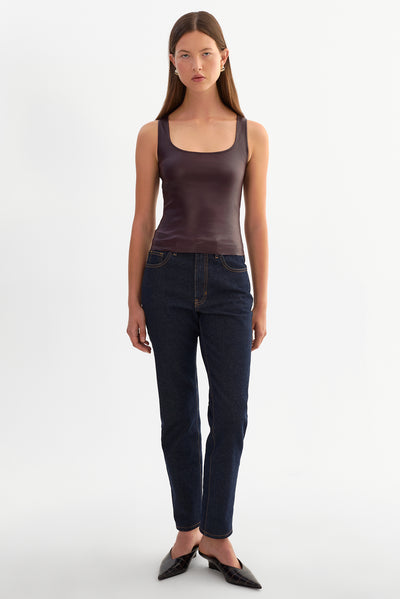 CESIA | Stretch Leather Tank Top