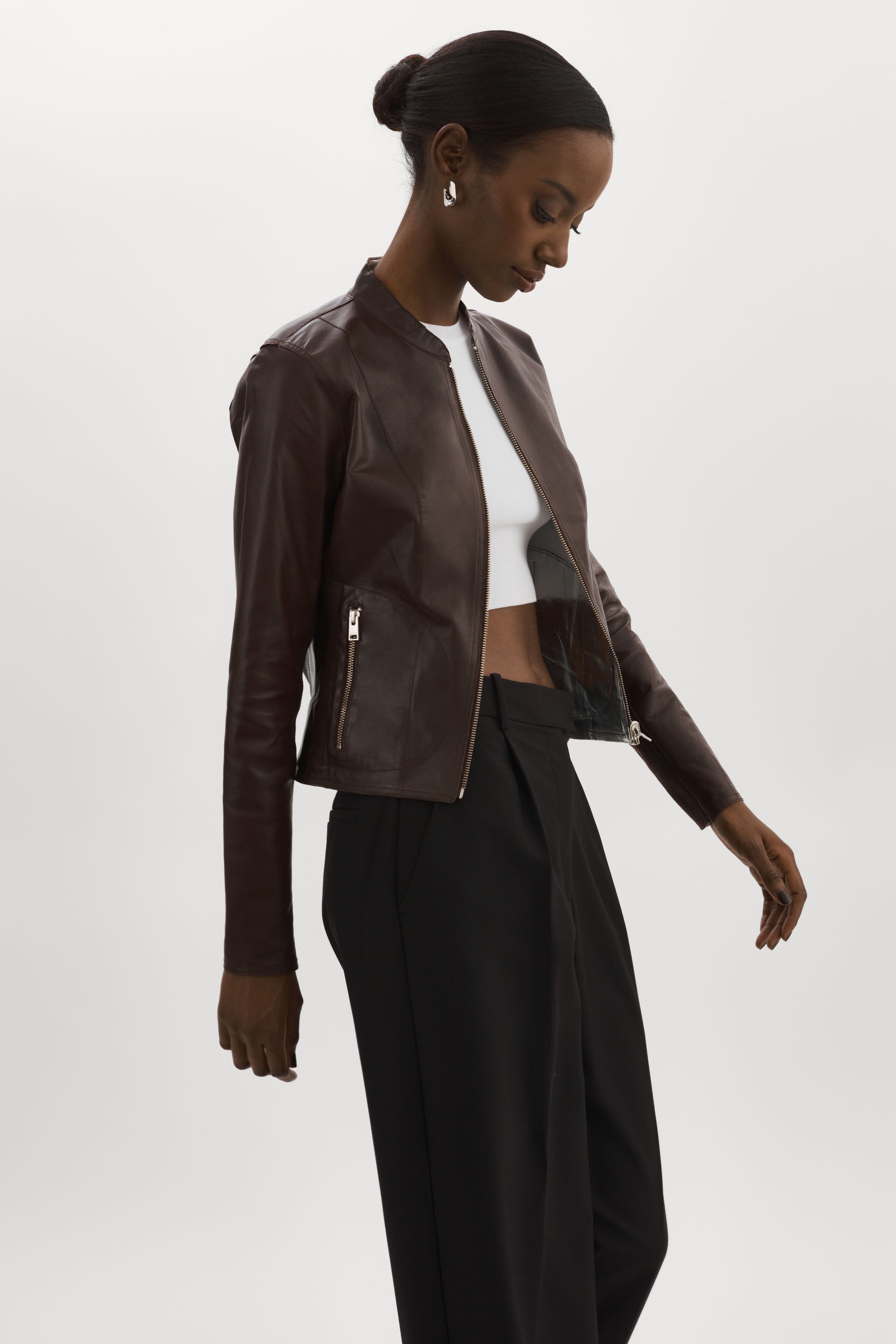 LAMARQUE Chapin Reversible Leather Bomber Jacket - ShopStyle