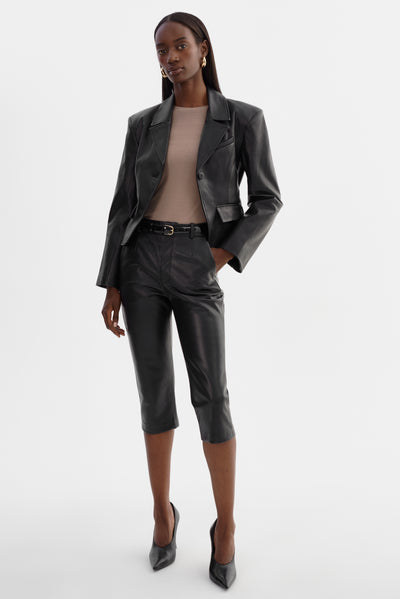 CHIARA | Leather Capri Pants