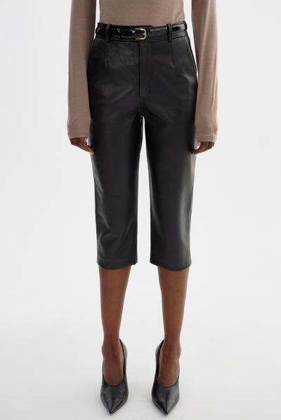 CHIARA | Leather Capri Pants